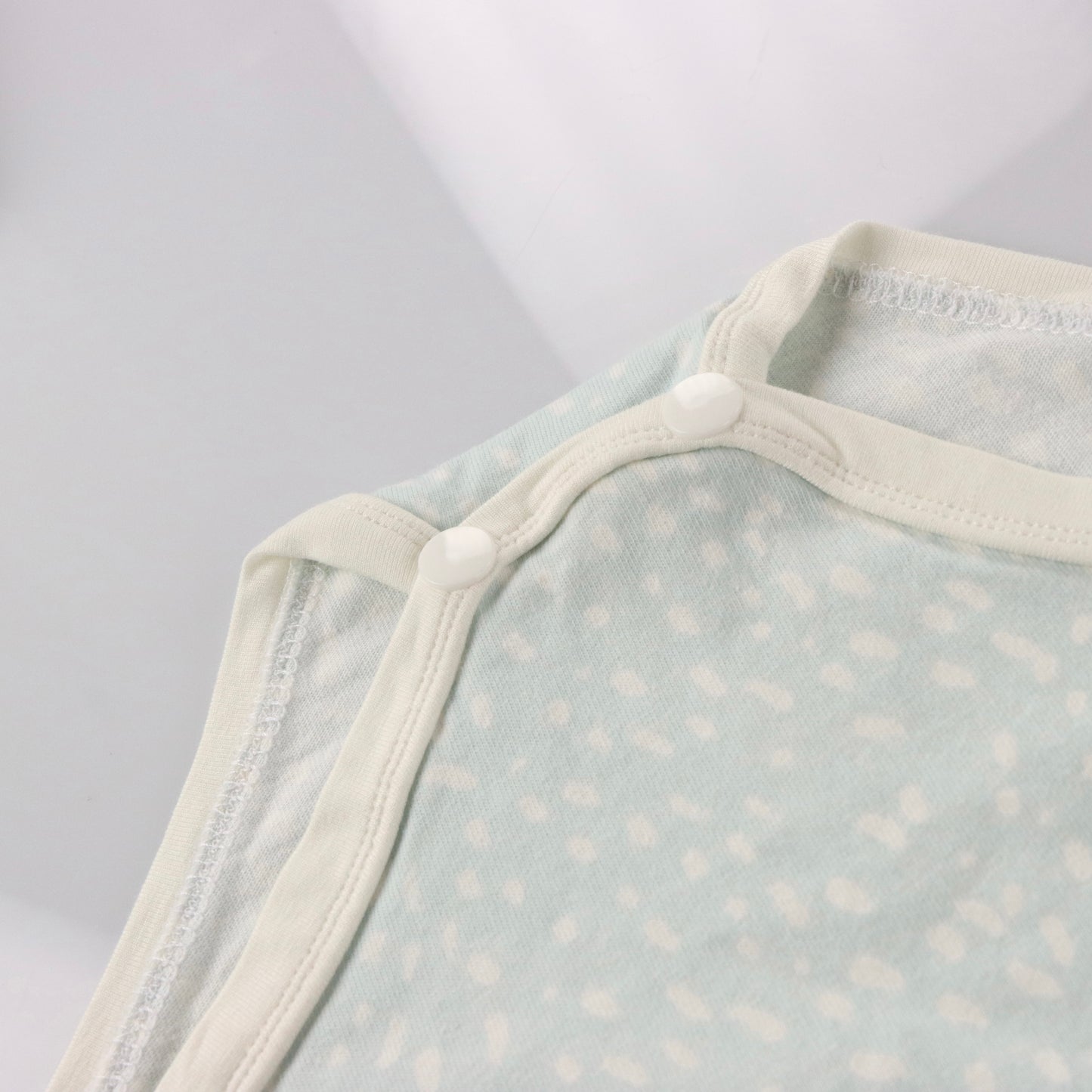 Mint Spots Long Sleeve Cotton Baby Onesie