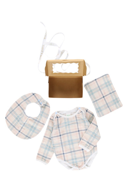 Baby Gift Set - Pastel Plaid Cotton Flannel