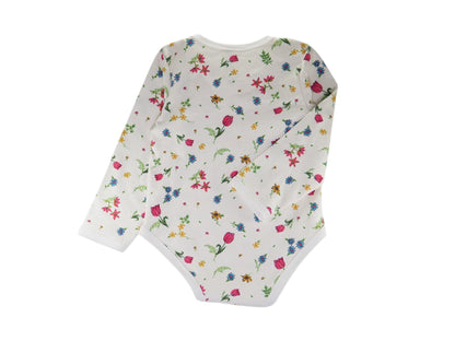 Petit Garden Long Sleeve Cotton Baby Onesie