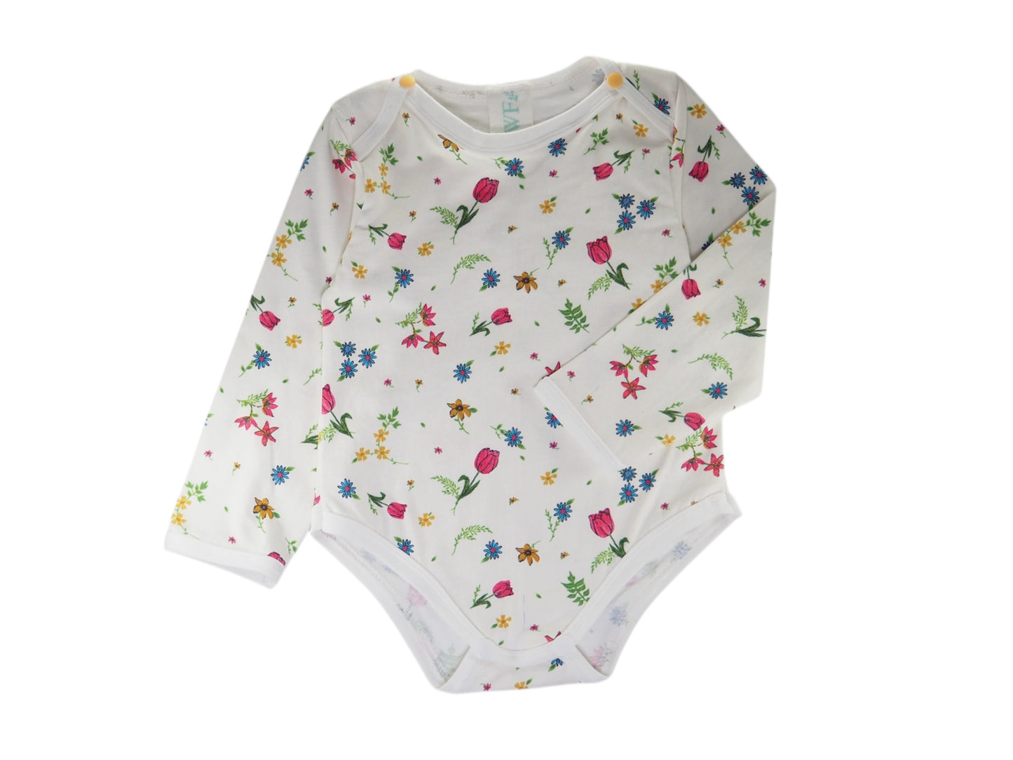 Petit Garden Long Sleeve Cotton Baby Onesie