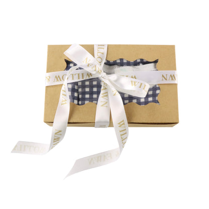 Baby Gift Set - Navy Gingham Cotton