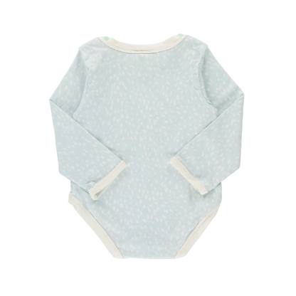 Mint Spots Long Sleeve Cotton Baby Onesie
