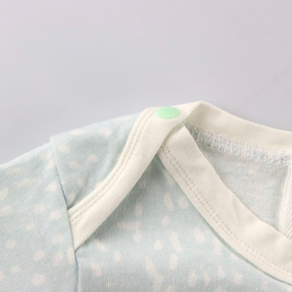 Mint Spots Long Sleeve Cotton Baby Onesie